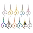 thumbnail image 3 of Cross-stitch Scissors Smooth Surface Painted Sturdy Comfortable Grip Small Size Lightweight Convenient Shears for Daily Use Half gold, 3 of 6