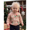 thumbnail image 4 of Cjfdfy Toddler Baby Boy Girl Christmas Sweater Gingerbread Christmas Lights Embroidery Long Sleeve Knitted Tops Kids Cute My Christmas Fall Winter Outfit 6M-4Y, 4 of 9