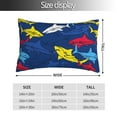 thumbnail image 4 of Kll Cartoon Shark Pillow Covers Envelope Closure,Super Soft And Cozy Fuzzy Fleece Pillow Case Cover 16"X24", 4 of 9
