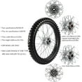 thumbnail image 2 of 70/100-19 Front Wheel Tire with 15mm Bearing & Brake Master Caliper & Rim Axle & 45mm/48mm Fork Shock Absorber and Triple Clamp Handlebar Riser Set for Pit Pro Trail Dirt Bike, 2 of 8