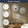 thumbnail image 3 of American Art Decor Round Paper Rope Wall Decor Set of 3, White - Boho Wall Art, Farmhouse Basket Style, 3 of 7