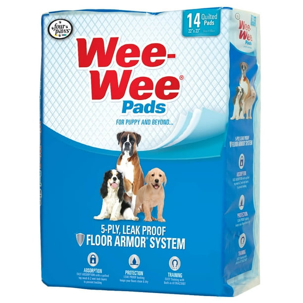 Four Paws WeeWee Pads 14 pack White 22" x 23" x 0.1"