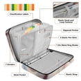 thumbnail image 4 of Haosy Accordion File Organizer Zipper Binder 500 Sheet 6-Tab Expanding File Folder Multi-Pocket 1.2 Inch 3 Ring White Cat with American Flag, 4 of 7
