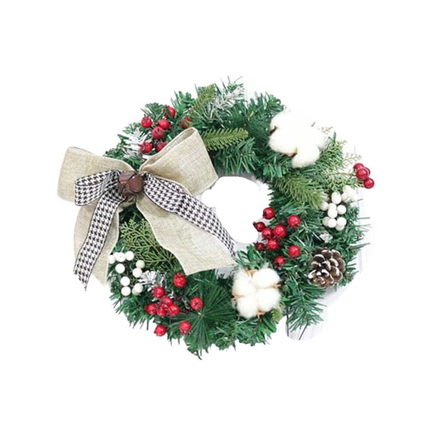 Toystoory Guirnalda colgante de puerta de pared de Navidad de 30cm, decoración de moda, adorno de flores artificiales, accesorios de diseño de fiesta Kits de decoración para fiestas Campana Toystoory HA070521-07B