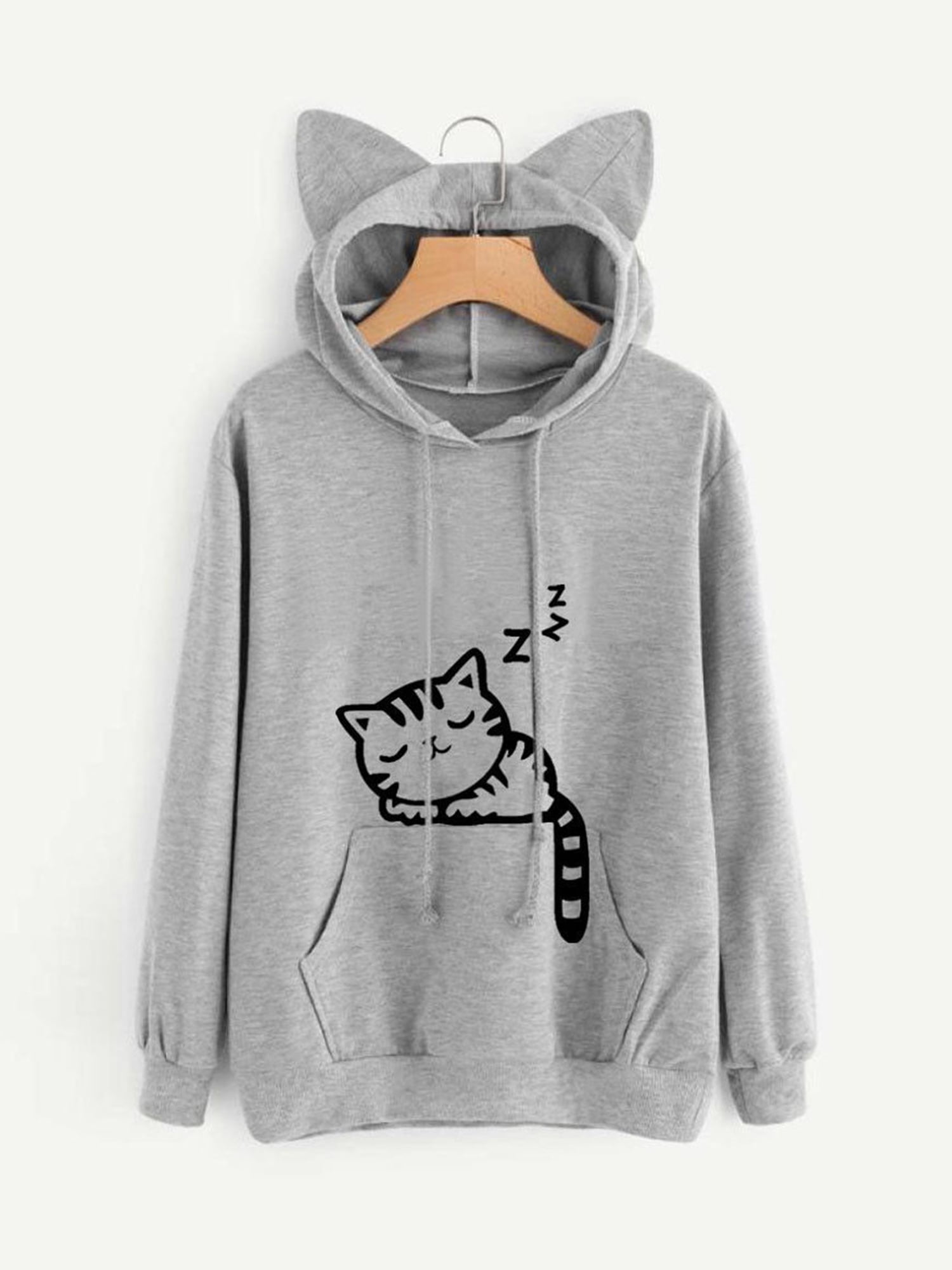 Topcobe - Clothes for Women on Clearance! Women&#39;s Pullover Hoodie for Women, Long Sleeve Cat ...