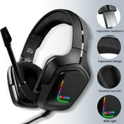 ONLINE ONIKUMA Gaming Headset for Xbox One, PS4, PC - Surround Sound, Noise Reduction Game Earphone with Mic - Easy Volume Control - 3.5MM Jack for Smart Phone, Laptops, Computer (Blue)