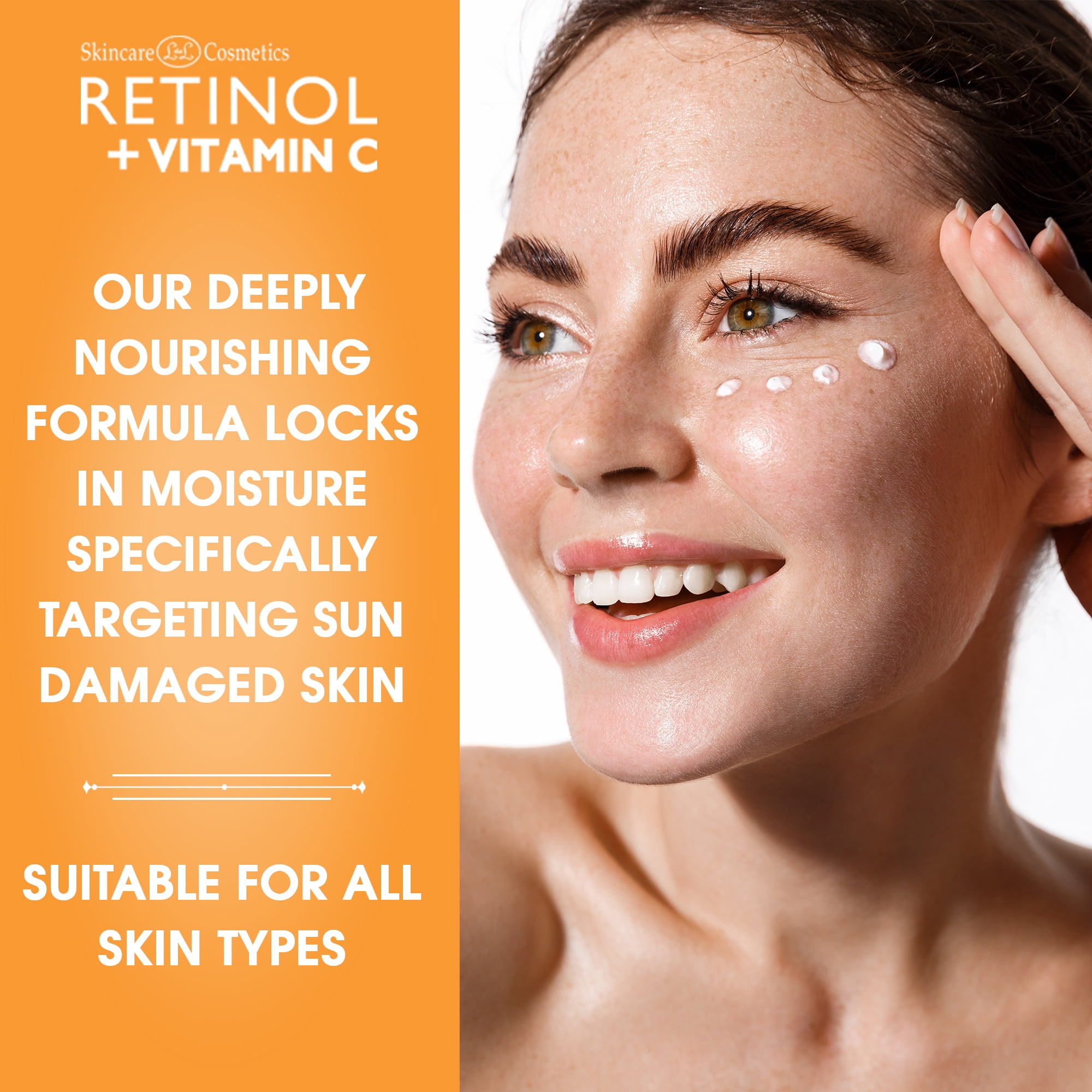 LdeL Skincare Retinol Vitamin C Eye Cream for Dark Circles and Fine Lines, 1 fl oz