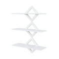 thumbnail image 1 of Danya B WL-D101WH Diamonds 3-Level Wall Mount Shelving System - White, 1 of 1