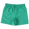 thumbnail image 2 of BCOOL 3-Pack Boys Swim Trunks Size 8, Quick Dry Swimming Shorts with Liner - Solid Green, Crocodile/Shark Print, 2 of 4