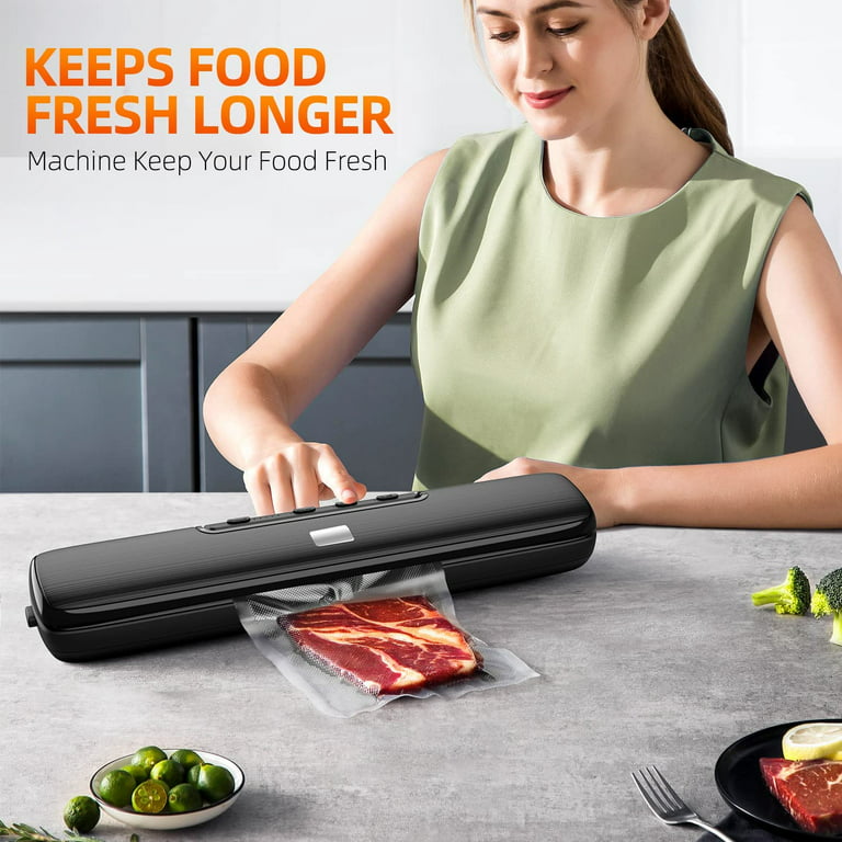 Vacuum Sealer Machine, Beelicious® 85KPA Fully Automatic 8-IN-1 Food Sealer  with Bags Storage, Build-in Cutter, Moist Mode and Air Suction Hose 