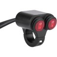 thumbnail image 1 of Interruptor de motocicleta Qiilu, interruptor universal de 22 mm para manillar de motocicleta, faros, frenos, luces antiniebla, bocina, interruptor de botón de control dual (B), 1 of 5