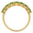 thumbnail image 5 of 1.19 ctw Wedding Band for Women - 14K Yellow Gold Natural Peridot Stackable Eternity Ring, 5 of 6