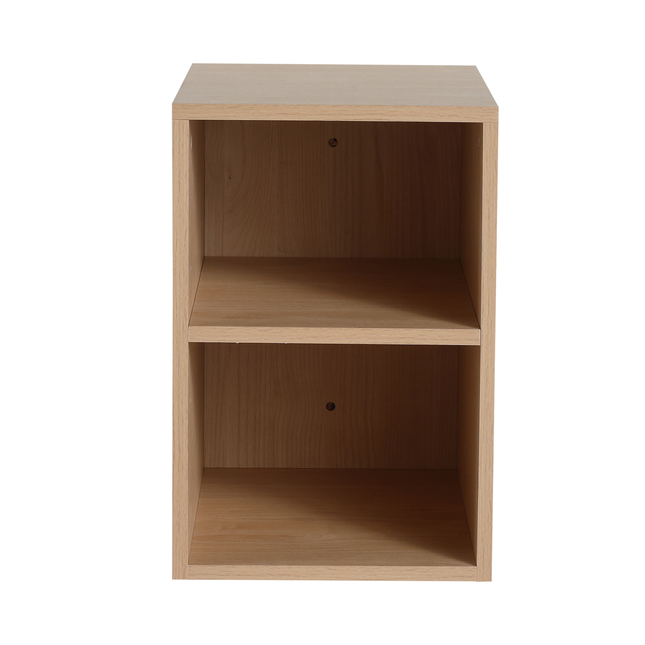 Noble House 12" Floating Wall Storage Shelves, Plywood Adjustable Open Bathroom Shelf, Water-Resistant, Light Oak