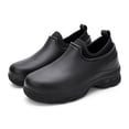 thumbnail image 6 of Men Chef Shoes Non Slip Oil Resistant Waterproof Safety Work Shoes Comfortable Nursing Nurse Shoes for Gardener Men Women Indoor and Outdoor Chef Clogs for Kitchen Office Seaside, 6 of 7