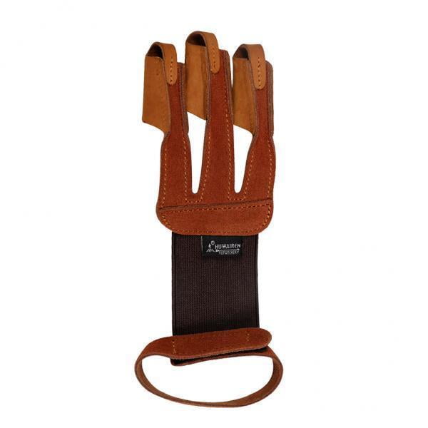 2x Guantes de tiro con de material cuero con , de de para jóvenes adultos principiantes DYNWAVEMX Guante de tiro con arco