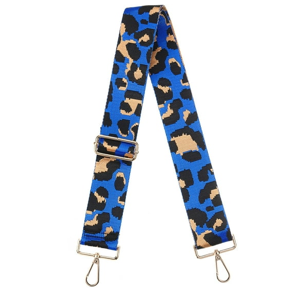 Uxcell Purse Strap Replacement, Leopard Crossbody Shoulder Strap(Blue, Gold Buckle)