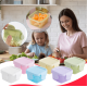 thumbnail image 1 of ¡Ofertas especiales! Recipientes de plástico de 2 oz con tapa, color rosa. Caja de almacenamiento sellada de 150 ml para mantener la frescura, color rosa. Recipientes pequeños para alimentos con, 1 of 6