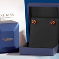 thumbnail image 5 of Gem Stone King 14K Yellow Gold Red Garnet Stud Earrings for Women Men (5.00 Cttw, Round 8MM), 5 of 6