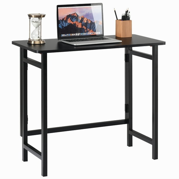 Topbuy Folding Table Small Foldable Computer Desk Home Office Laptop Table Writing Desk