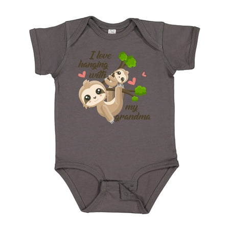 

Inktastic Hanging with My Grandma Boys or Girls Baby Bodysuit