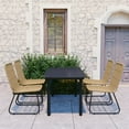 thumbnail image 1 of vidaXL 5 Piece Outdoor Dining Set Poly Rattan and Glass, 1 of 5