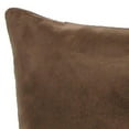 thumbnail image 2 of Jordan Manufacturing 20" x 14" Coffee Solid Rectangular Tufted Decorative Lumbar Throw Pillow with Fabric Button, 2 of 4