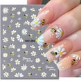 3d Nail Art Decals Summer Daisy Fruits White Florals Petals Flowers