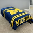 thumbnail image 2 of Michigan Wolverines Reversible Big Logo Soft and Colorful Comforter, Queen, 2 of 6