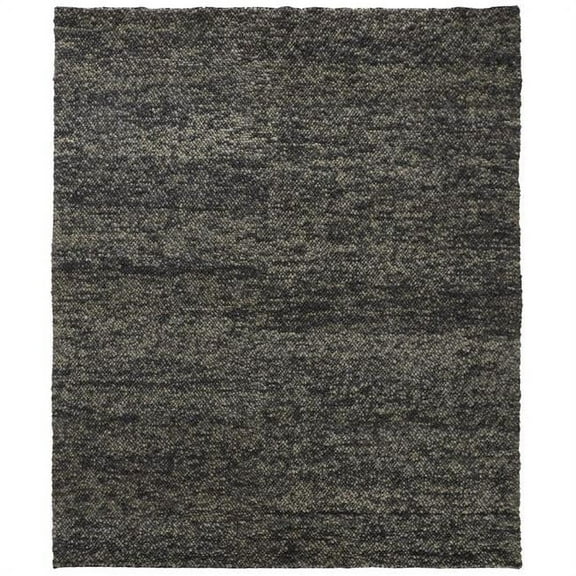 HomeRoots 515020 10 x 13 ft. Gray Taupe & Black Wool Hand Woven Stain Resistant Rectangle Area Rug