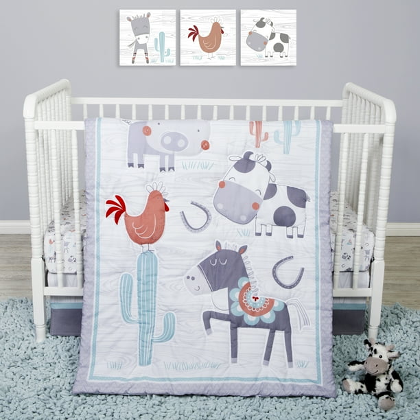 Sammy And Lou Farmstead Friends 4 Piece Crib Bedding Set Walmart