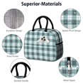 Blue and White Checkered Pattern Insulated Leakproof Lunch Box for Work ...