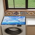 thumbnail image 4 of ZIATUBLES Washing Machine Top Dust Cover Anti-Scratch Top Protector Pad for Laundry Room Versatile Home Kitchen Decor Accessories, 24 x 19.7 Inch, Dolphin Rainbow, 4 of 7