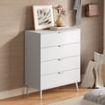 thumbnail image 2 of GALAXHERO 4 Drawer Dresser for Bedroom, Wood Chest of Drawers, Organizer Unit with Metal Handle for Living Room, Closet, Hallway, White, 2 of 10