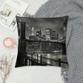thumbnail image 2 of Nawypu Brooklyn Bridge New York Cityscape Manhattan Skyline Night Square Throw Waist Pillow Case Decorative Cushion Cover Pillowcase Sofa, 2 of 5
