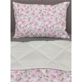 thumbnail image 3 of Floral Comforter & Sham Bedding Set, Spring Pattern of Ranunculus Flowers Wedding Party, 3 pcs Duvet Set Microfiber Filling Quilt, 5 Sizes, Pale Pink Dried Rose, by Ambesonne, 3 of 4