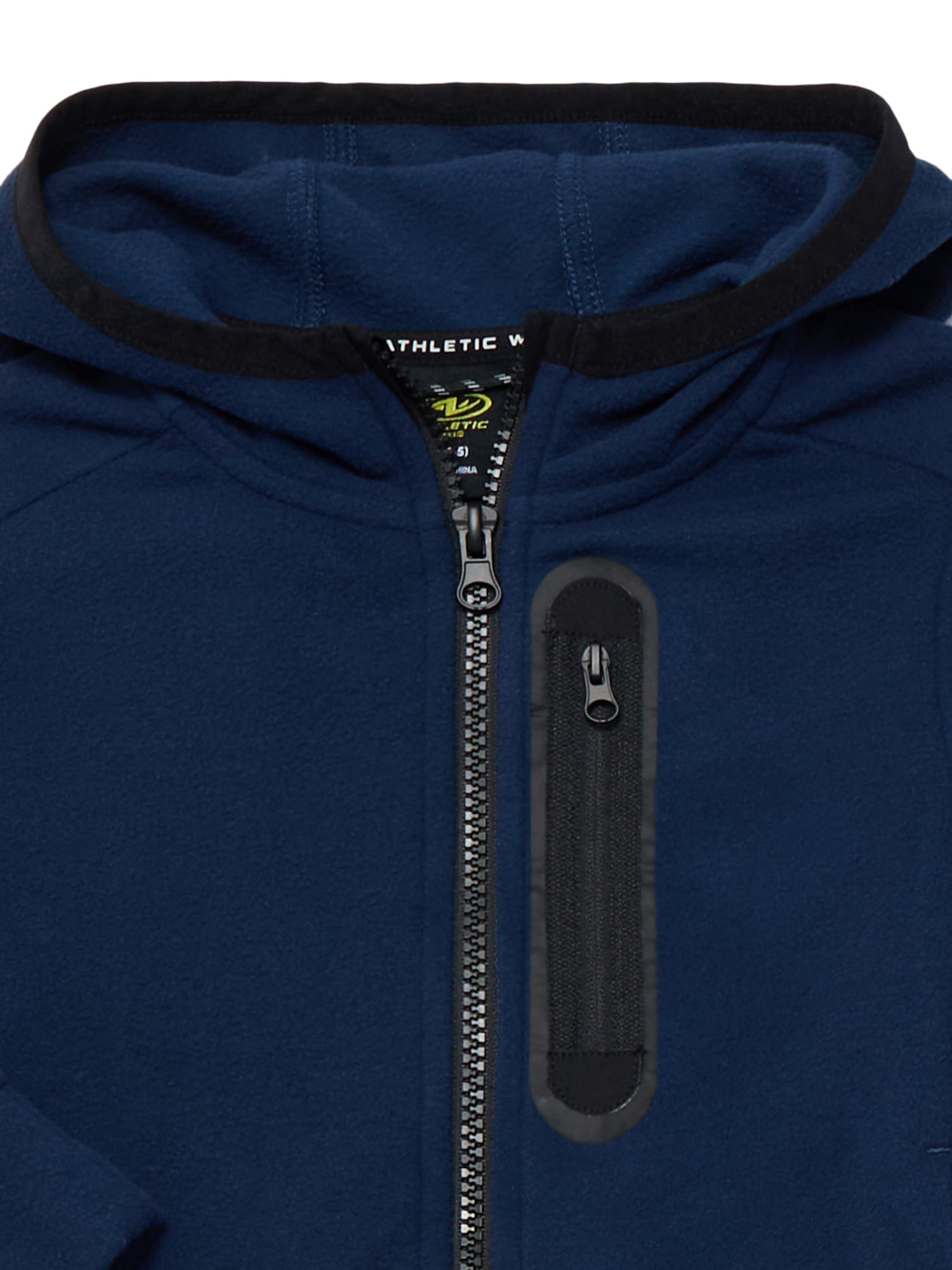 Athletic Works Boys Microfleece Zip Hoodie and Jogger Pants Set, 2-Piece, Sizes 4-18 & Husky
