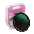 thumbnail image 1 of Uxcell 55mm ND Filter, Variable ND Lens ND2-ND400 Adjustable Neutral Density Filter Slim Optical Glass with Cap, Black, 1 of 7