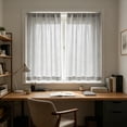 thumbnail image 6 of LEFXSMR 2pcs Sheer Curtains, Light-filtering Linen Short Curtains, Breathable Voile Curtains for Living Room & Bedroom, 30*36" Gray, 6 of 6