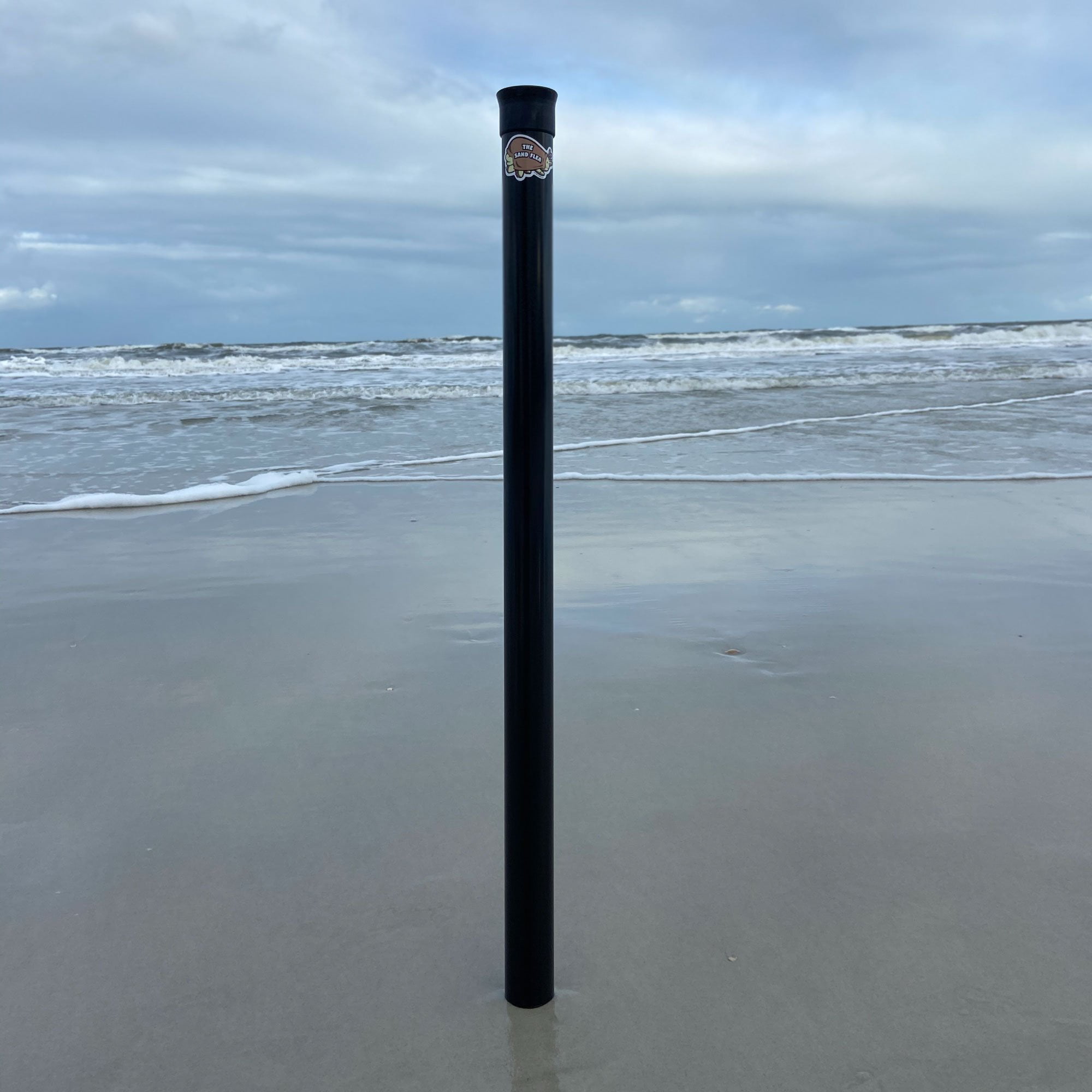 Sand Flea Surf Fishing Rod Holder Beach Sand Spike. 2, 3 or 4 Foot Lengths.  Made from Impact and UV Resistant PVC. 100% USA Made. (Black, 3)
