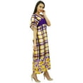 thumbnail image 5 of Bimba Womens Floral Rayon Kaftan Long Maxi Caftan Dress Night Wear Coverup, 5 of 8