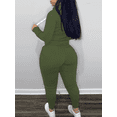 thumbnail image 2 of LovelyWholesale Long Sleeve Hooded Collar Plus Size Hooded Collar Kangaroo Pocket Women's Plus Tracksuit Set, 2 of 6