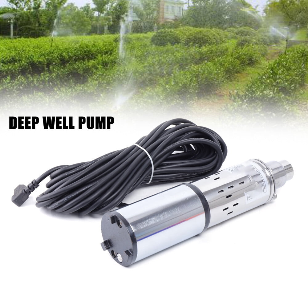 48Volt Solar Deep Well Water Pump Submersible Water Pump Pond Irrigation Farm C Borehole Pump, Submersible Fountain Pump for Industrial, Irrigation, Home Use