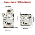 thumbnail image 2 of Cauagu Funny Animals Series Print Oven Mitts and Pot Holders 4 pcs Set,Extra Thicken Long Kitchen Oven Glove Potholders BBQ Gloves-Oven Mitts and Pot Holders(11 Inch), 2 of 6