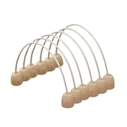 Dualoai 6 Pieces Croquet Hoops Arched Wickets with Wooden Base for Park Friends Game