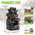 thumbnail image 4 of Tereitr Cascading Rock Water Fountain, with LED Light, Garden Waterfall Decor for Patio, Backyard, Porch and Home Art Decor, 4 of 7