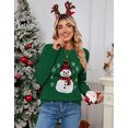 thumbnail image 7 of Cogild Snowman Christmas Sweaters for Womens Cozy Holiday Knitted Pullover for Winter, 7 of 7
