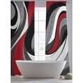 thumbnail image 5 of Abstract Twist Art Sheer Curtains 108 Inches Long 2 Panels Black and Red Classic Match Light Filtering Semi Sheer Window Curtains Drapes for Bedroom Living Room 52"x108", 5 of 7