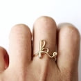 thumbnail image 3 of Women Ring Creative Letter Fashion Alloy Jewelry Ring Finger Ring Simple Band, 3 of 3