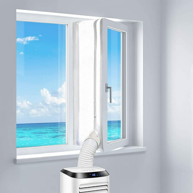 Sello de ventana de 300 cm para aire acondicionado portátil, funciona con todas las unidades de aire acondicionado portátiles y secadoras, parada de aire caliente, fácil instalación