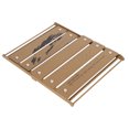 thumbnail image 2 of Mesa de camping portátil de aluminio de doble cubierta, duradera, con diseño plegable para exteriores, para senderismo y picnics, 2 of 8